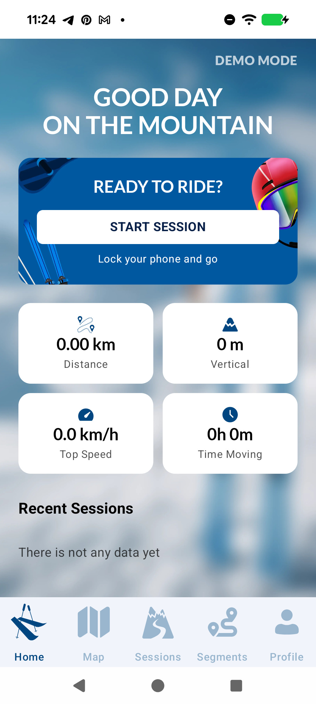 Ice Fisher Snowpark main screen